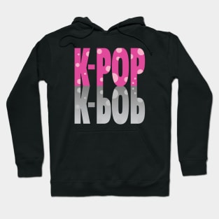 K-Pop with dots and shadow in pink Hoodie